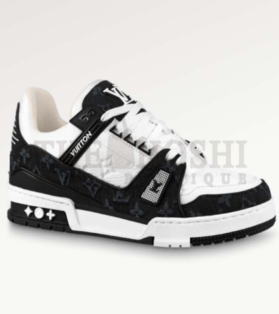 L0vis Vvtt0n Unisex LV Trainer Sneaker Black Monogram Calf Master Quality