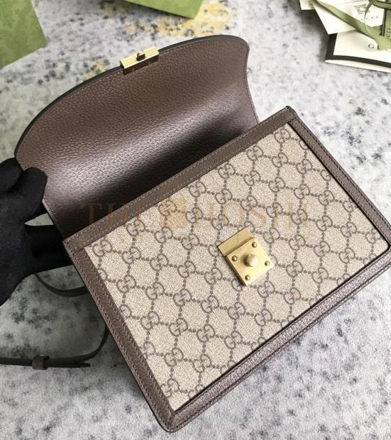 Gvc*1 Shoulder Bag Leather Coffee Brown Size 25×17.5×7cm