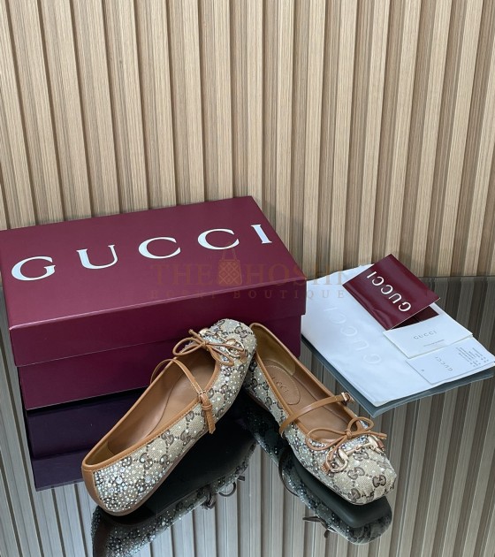 Gvc*1 Fall Crystal GG PlatformFlats Loafer Rhinestone 35-42 Master Quality