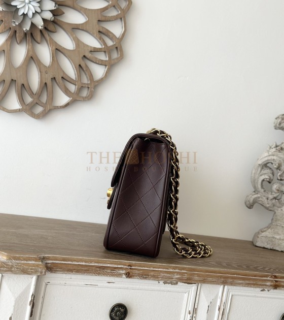 Ch**el Classic Flap Jumbo Bag Lambskin  Brown Size 30×21×8cm Master Quality