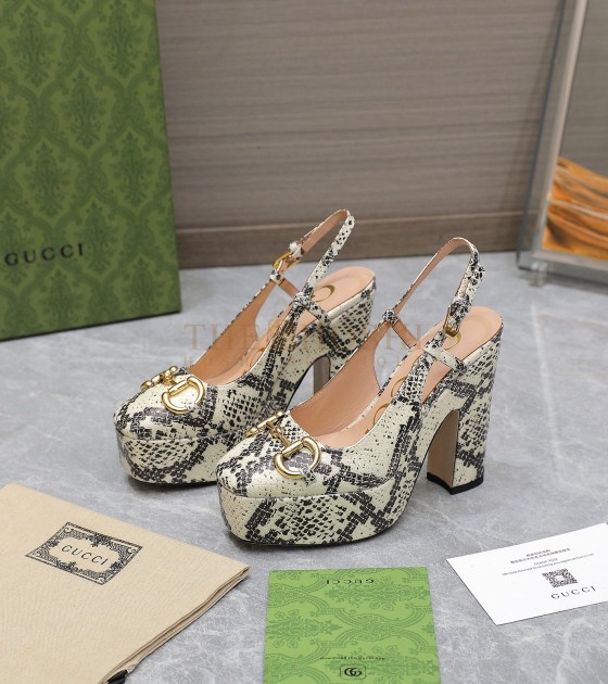 Gvc*1 Platform Pumps Heels Lambskin Leather Heels 12cm Platform 3.5cm Women's Size 35-42 Master Quality