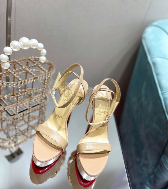 Chr1st1an Louboutin CL Black Loubi Queen Alta Sandals 150MM Master Quality