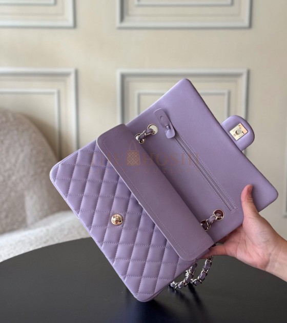 Ch**el Classic Flap Small Bag Lambskin Purple Size 25.5×15.5×6.5cm Master Quality