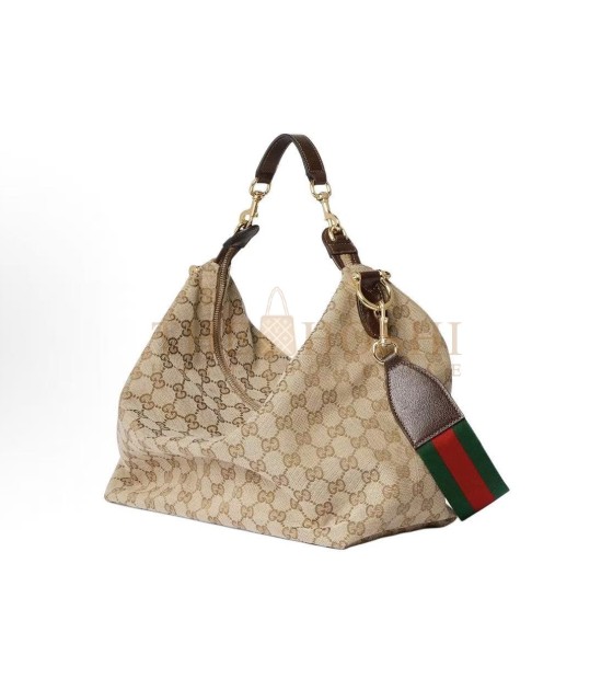 Gvc*1 Brera Medium Shoulder Bag Canvas Brown Leather Master Quality