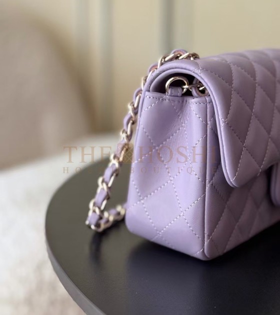 Ch**el Classic Flap Small Bag Lambskin Purple Size 20cm Master Quality