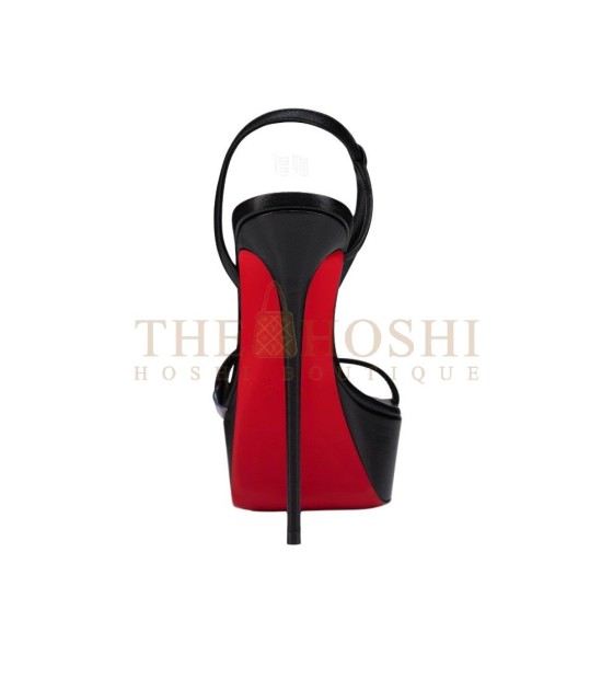 Chr1st1an Louboutin Rosalie Alta Sandals Black Leather 15cm Heel Master Quality