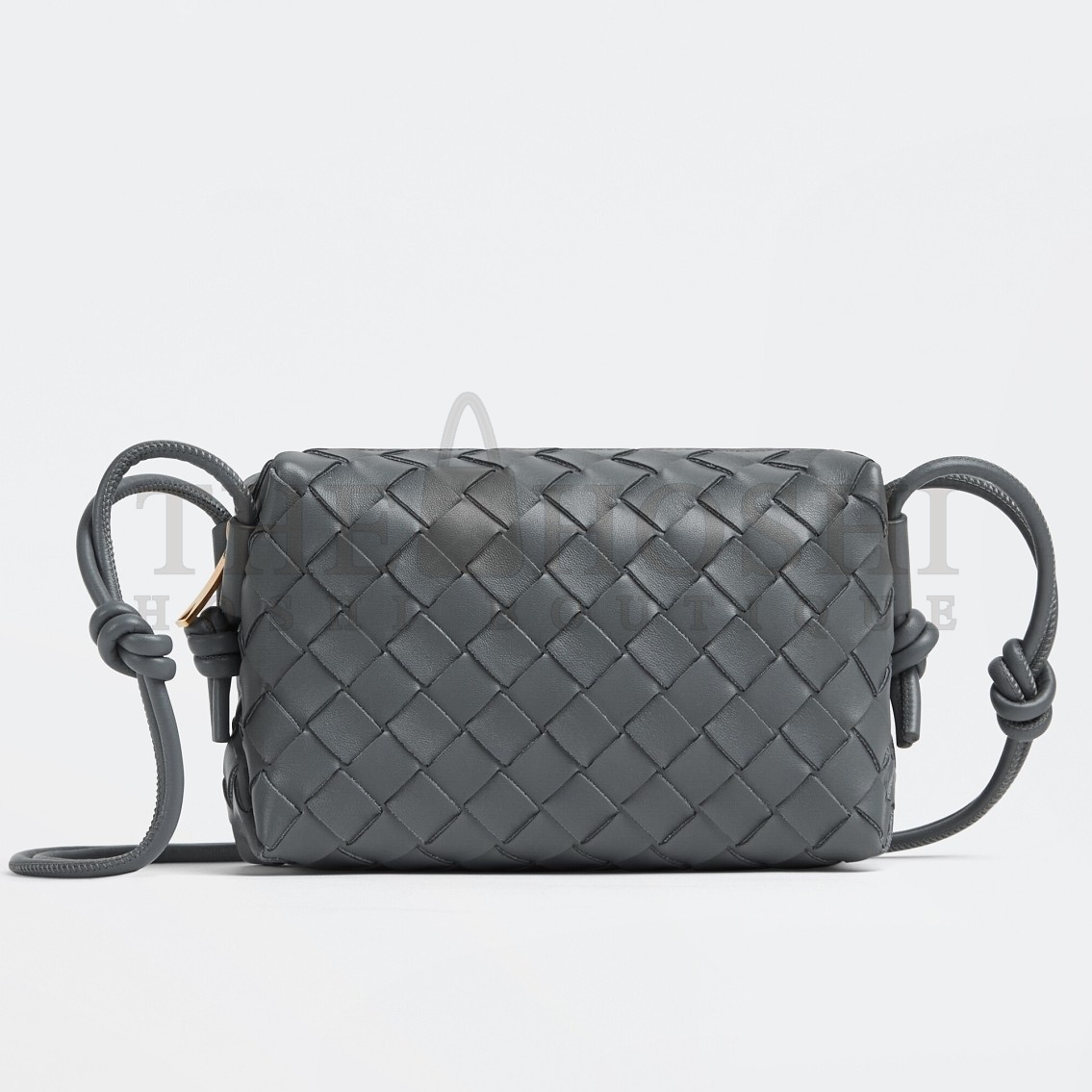 B0tt*ga Ven*ta Loop Mini Bag In Grey Intrecciato Lambskin Master Quality