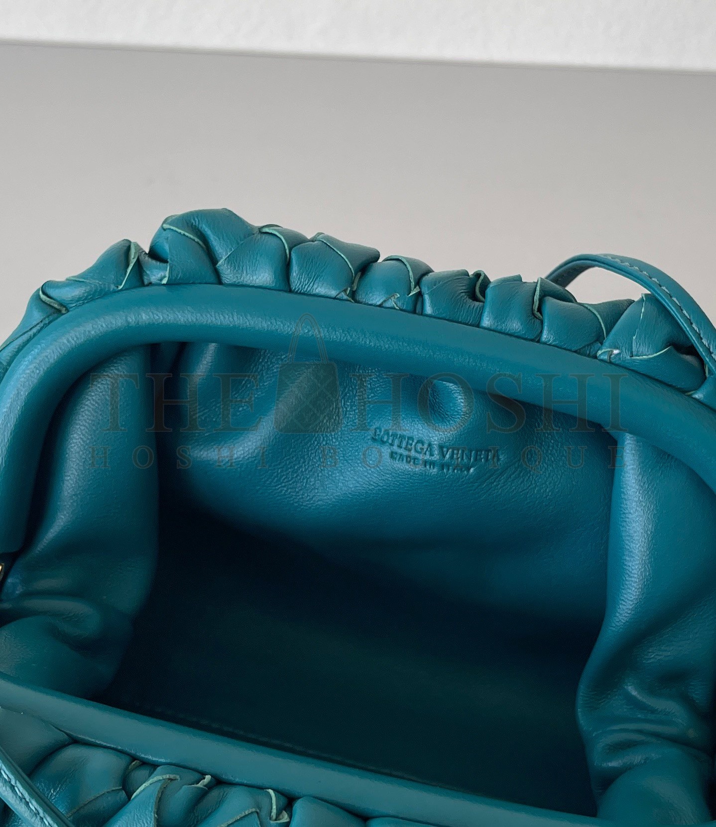 B0tt*ga Ven*ta Mini Pouch with Strap in Mallard Intrecciato Lambskin Master Quality