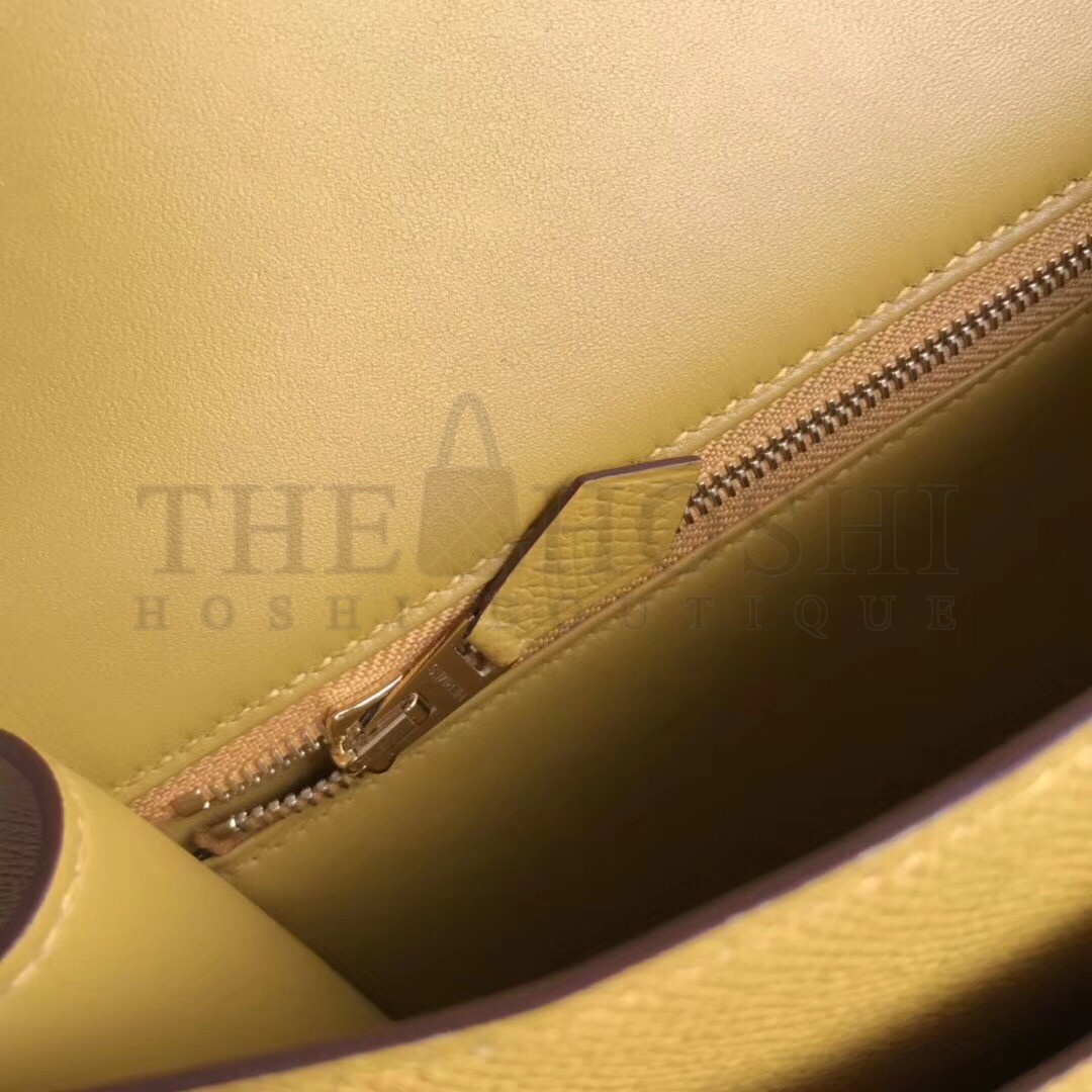 H**me5 Epsom Constance 24cm Jaune Handmade Bag Master Quality