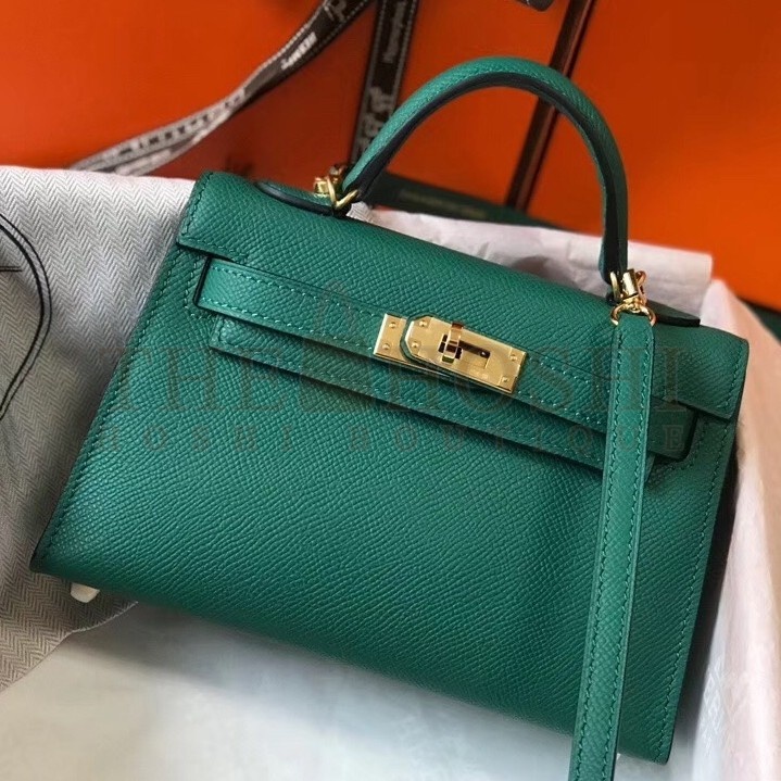 H**me5 Kelly Mini II Bag In Malachite Epsom Leather Master Quality