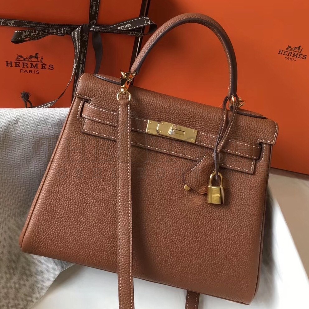 H**me5 Brown Clemence Kelly 28cm Bag Master Quality
