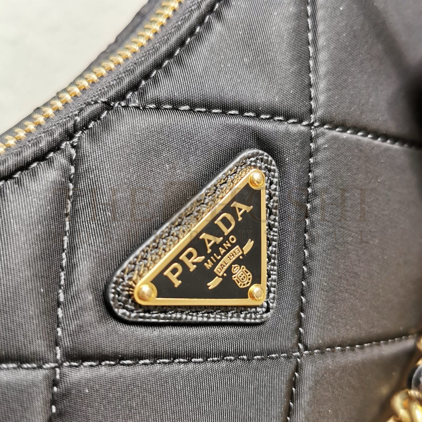 Pra*a Re-Edition 1995 Chaine Mini Bag in Black Re-Nylon Master Quality