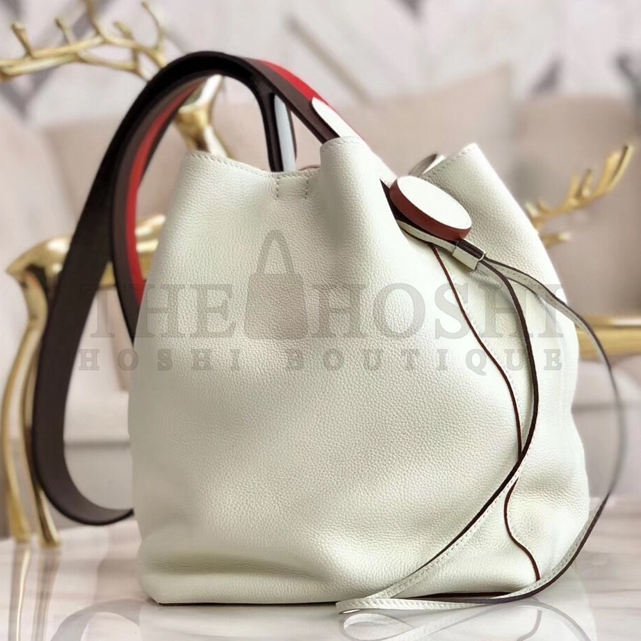 H**me5 Licol 17cm Bag In White Evercolor Calfskin Master Quality