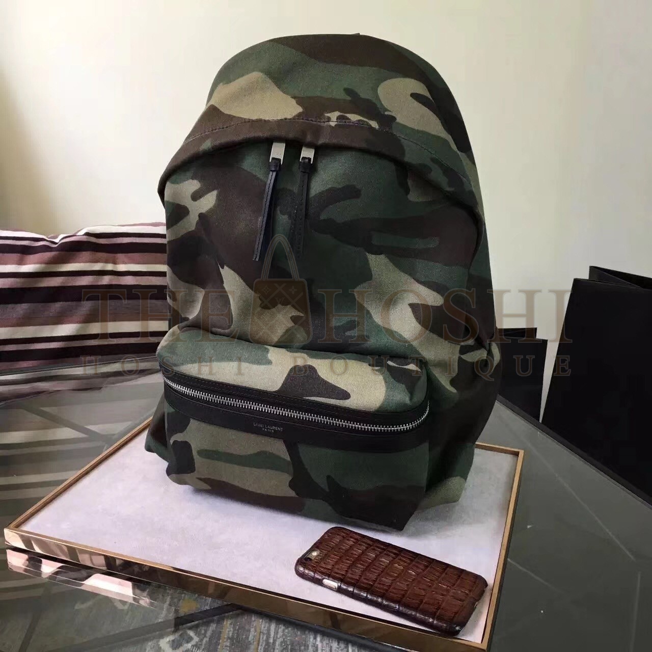 Sa1nt Lau*nt City Backpack In Gabardine Camouflage Master Quality