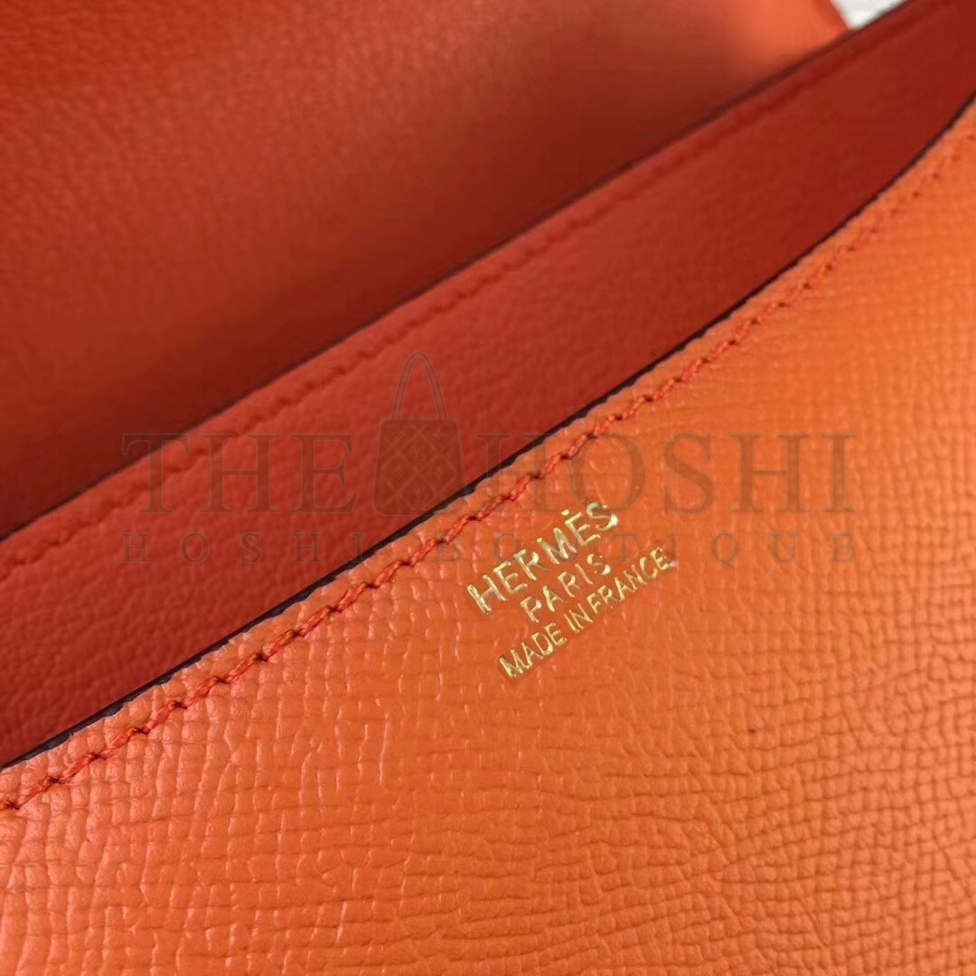 H**me5 Orange Constance MM 24cm Epsom Leather Bag Master Quality
