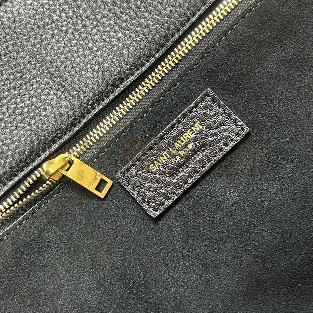 Sa1nt Lau*nt Bea Tote Bag in Black Grained Leather Master Quality