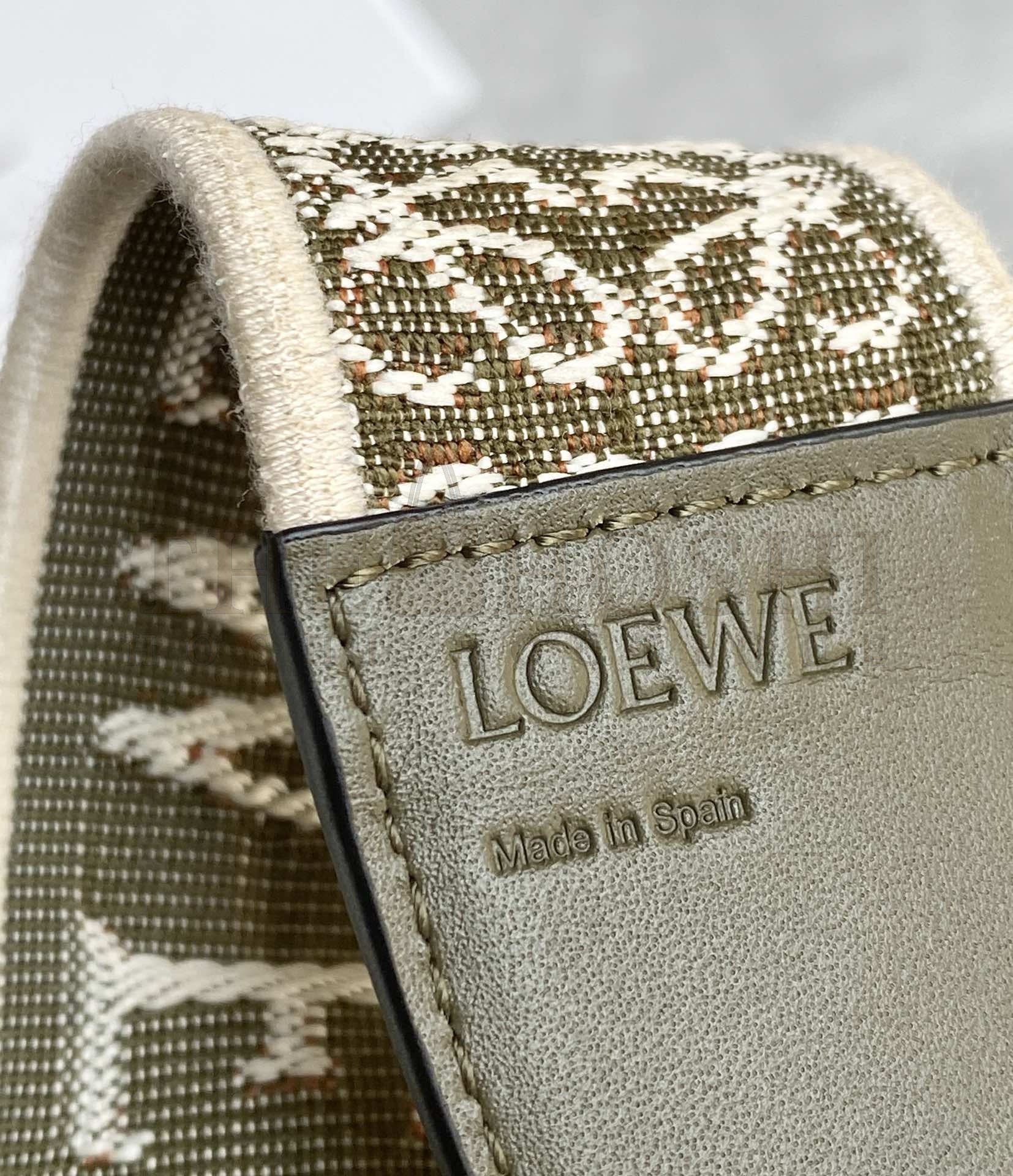 L0ew* Mini Gate Dual bag in soft calfskin andjacquard  Mini size：21cm Small size ： 25cm Master Quality