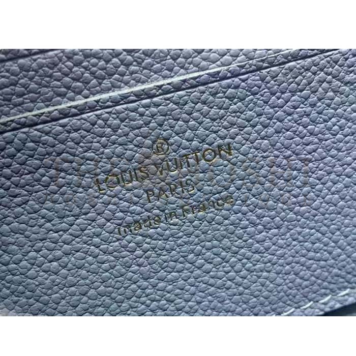 L0vis Vvtt0n LV Women Wallet On Chain Lily Blue Hour Monogram Empreinte Embossed S*pple Grained Cowhide Leather Master Quality