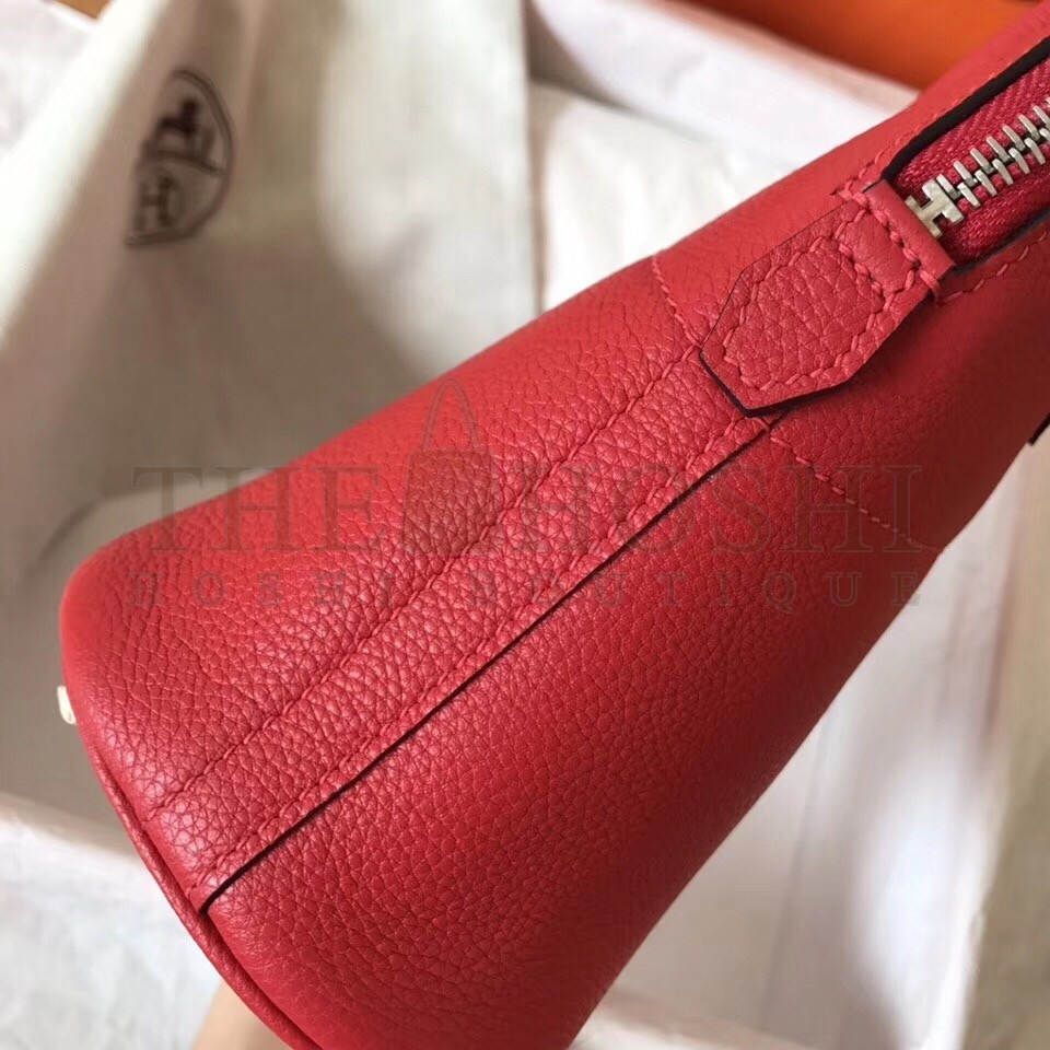 H**me5 Red Clemence Bolide 27cm Handmade Bag Master Quality