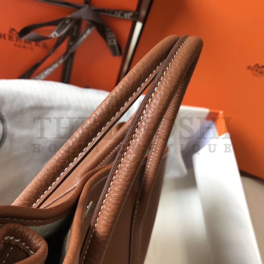 H**me5 Garden Party 30 Bag In Gold Clemence Leather Master Quality