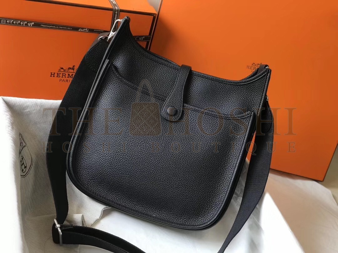 H**me5 Evelyne III 29 Bag In Black Clemence Leather Master Quality