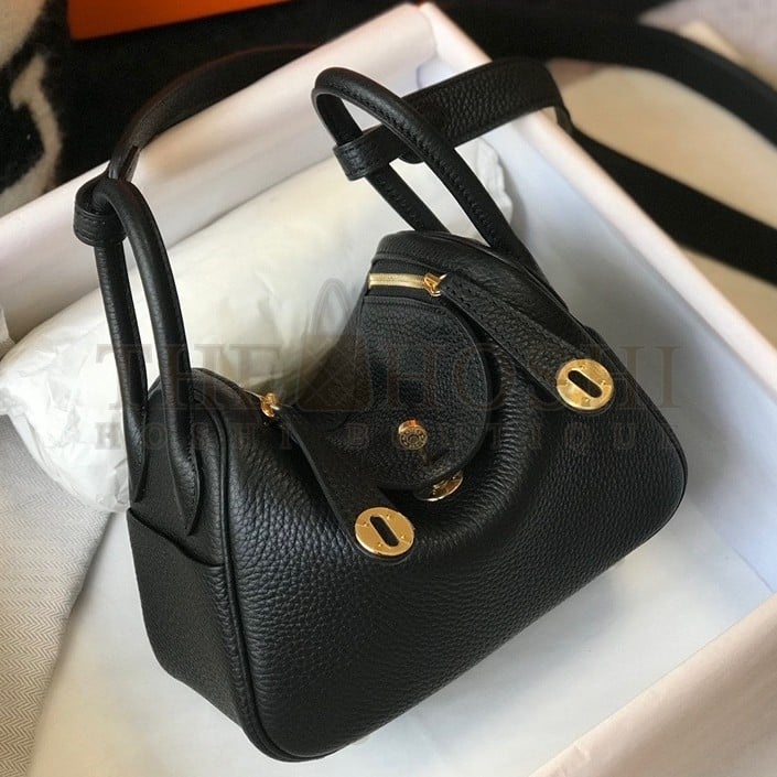 H**me5 Lindy Mini Bag In Black Clemence Leather GHW Master Quality