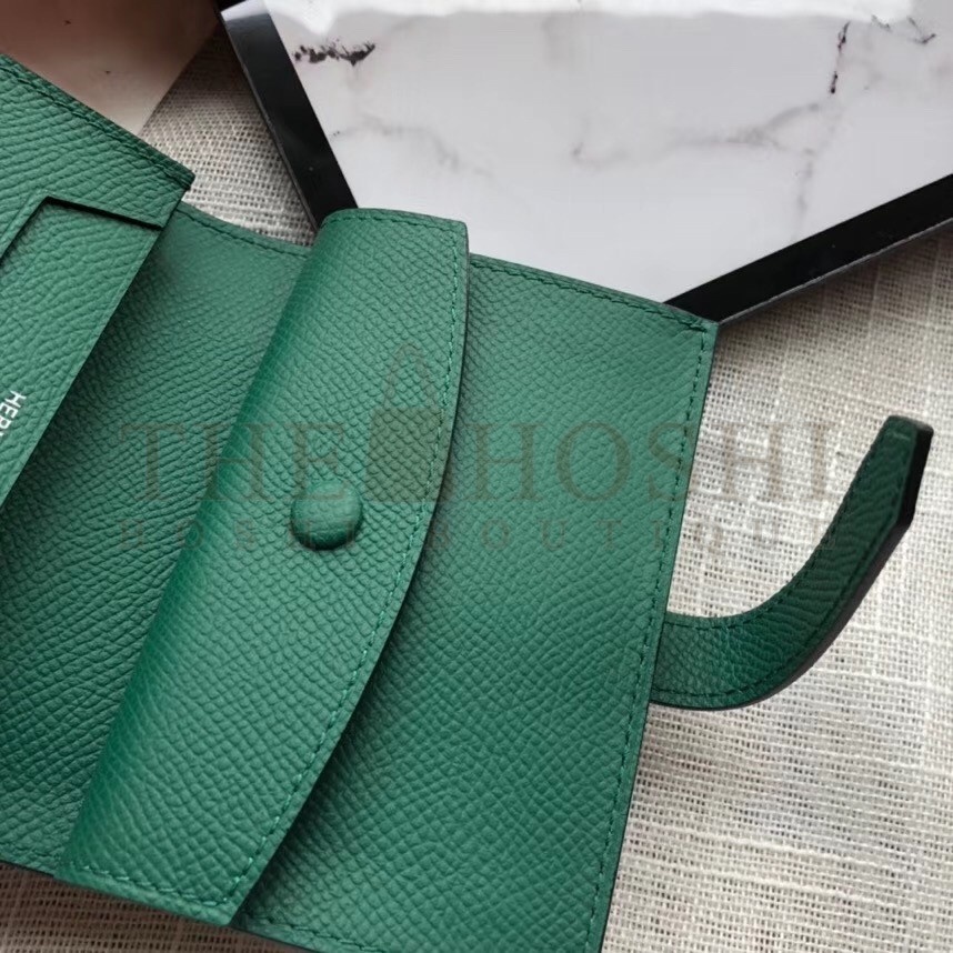 H**me5 Bearn Mini Wallet In Vert Vertigo Epsom Leather Master Quality