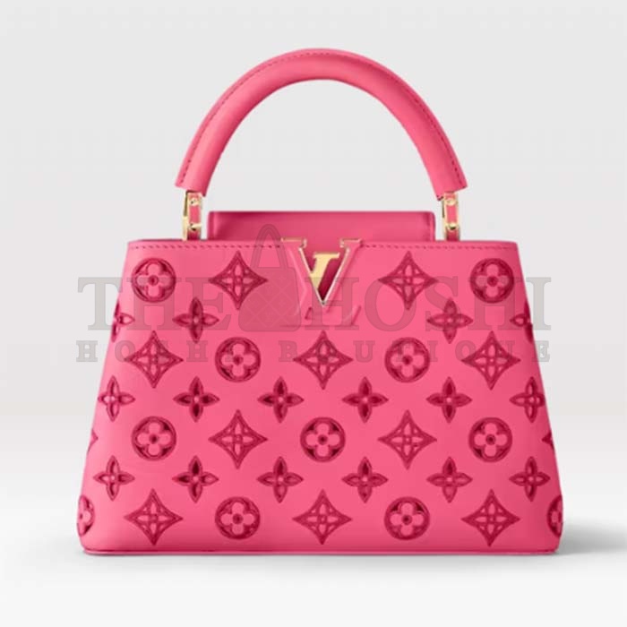 L0vis Vvtt0n LV Women Capucines BB Handbag Pink Calfskin Leather Cowhide Lining Master Quality