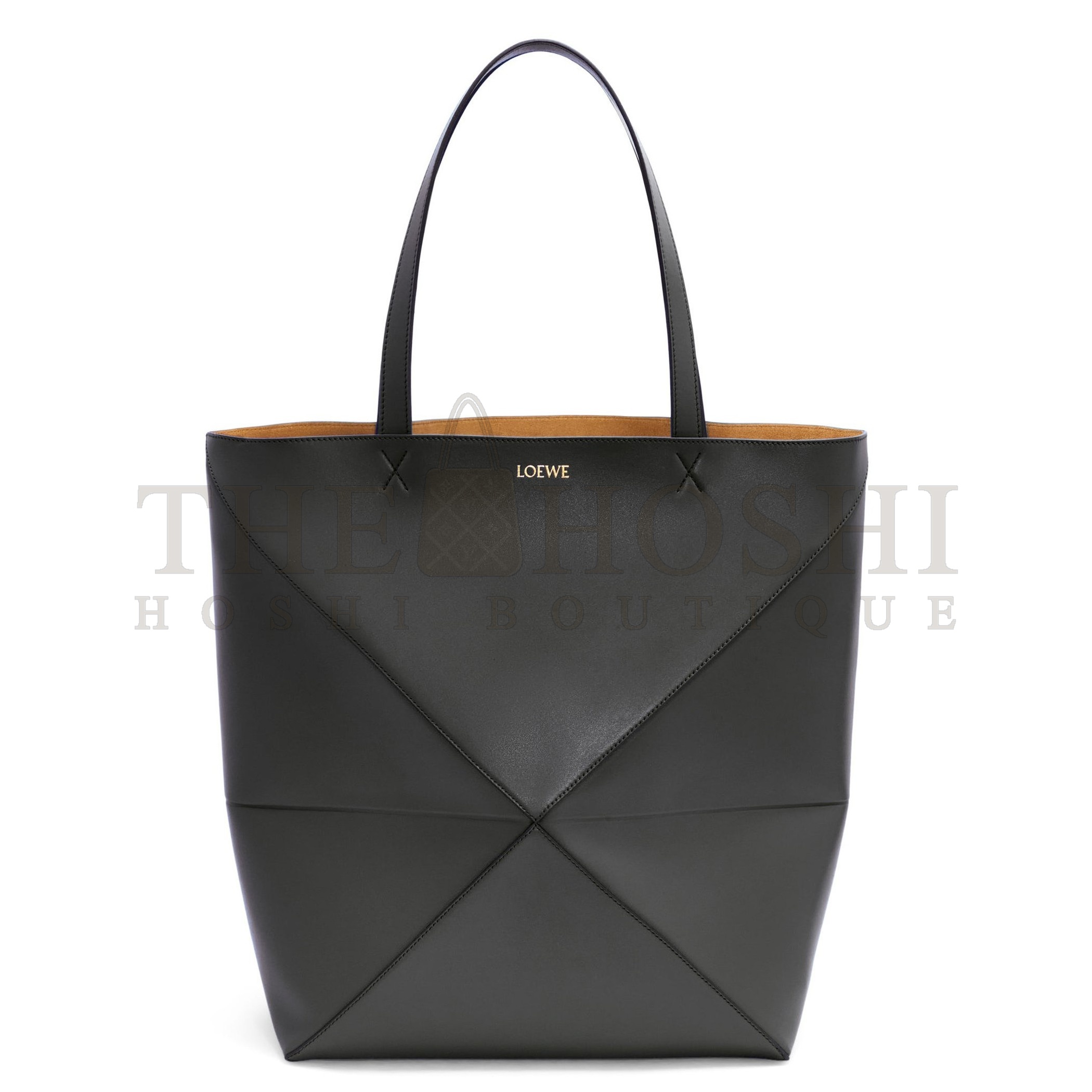 L0ew* Large Puzzle Fold Tote Bag in Black Calfskin Master Quality