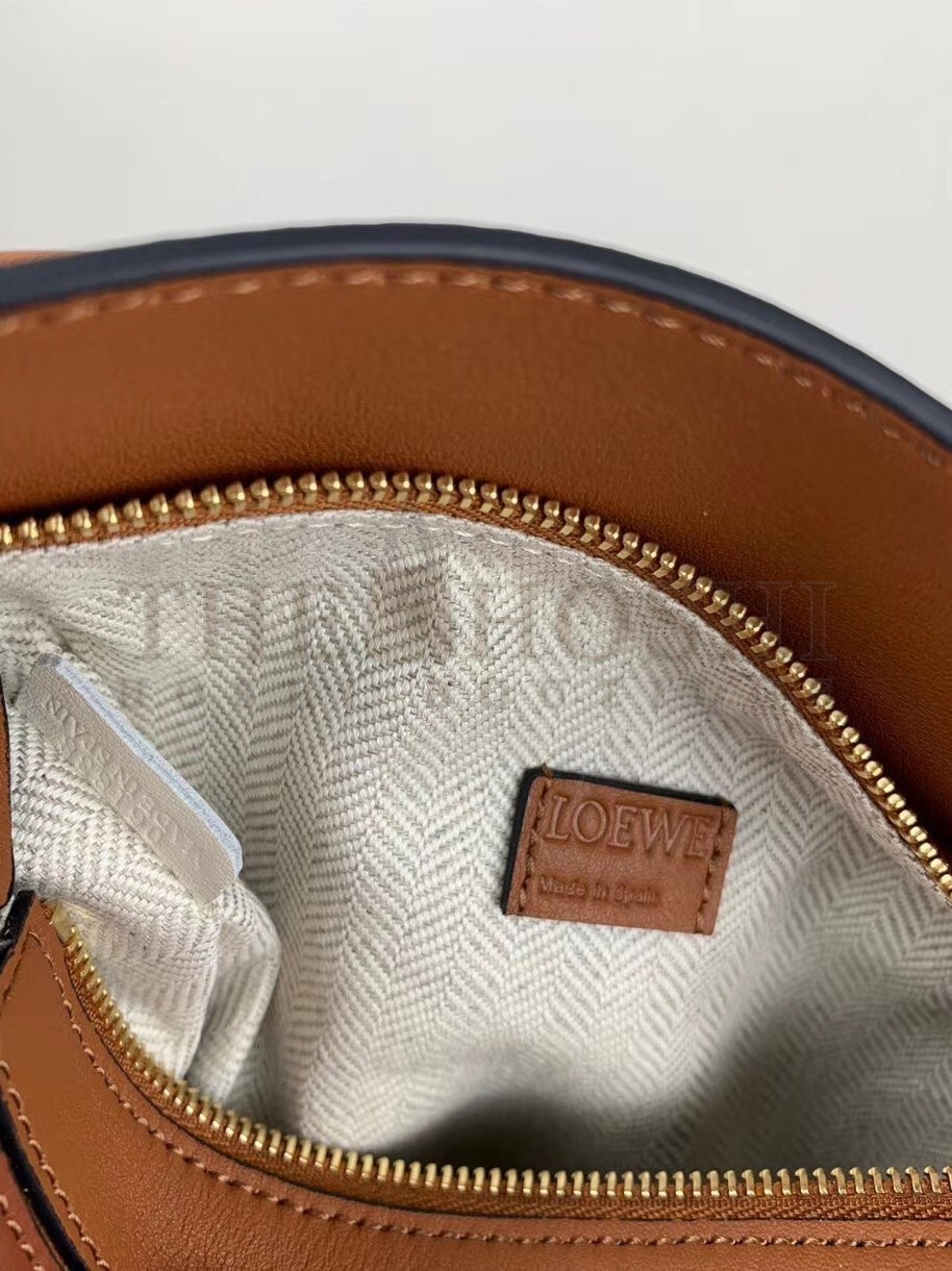 L0ew* Mini Puzzle Bag In Brown/Camel/Pink Calfskin Master Quality