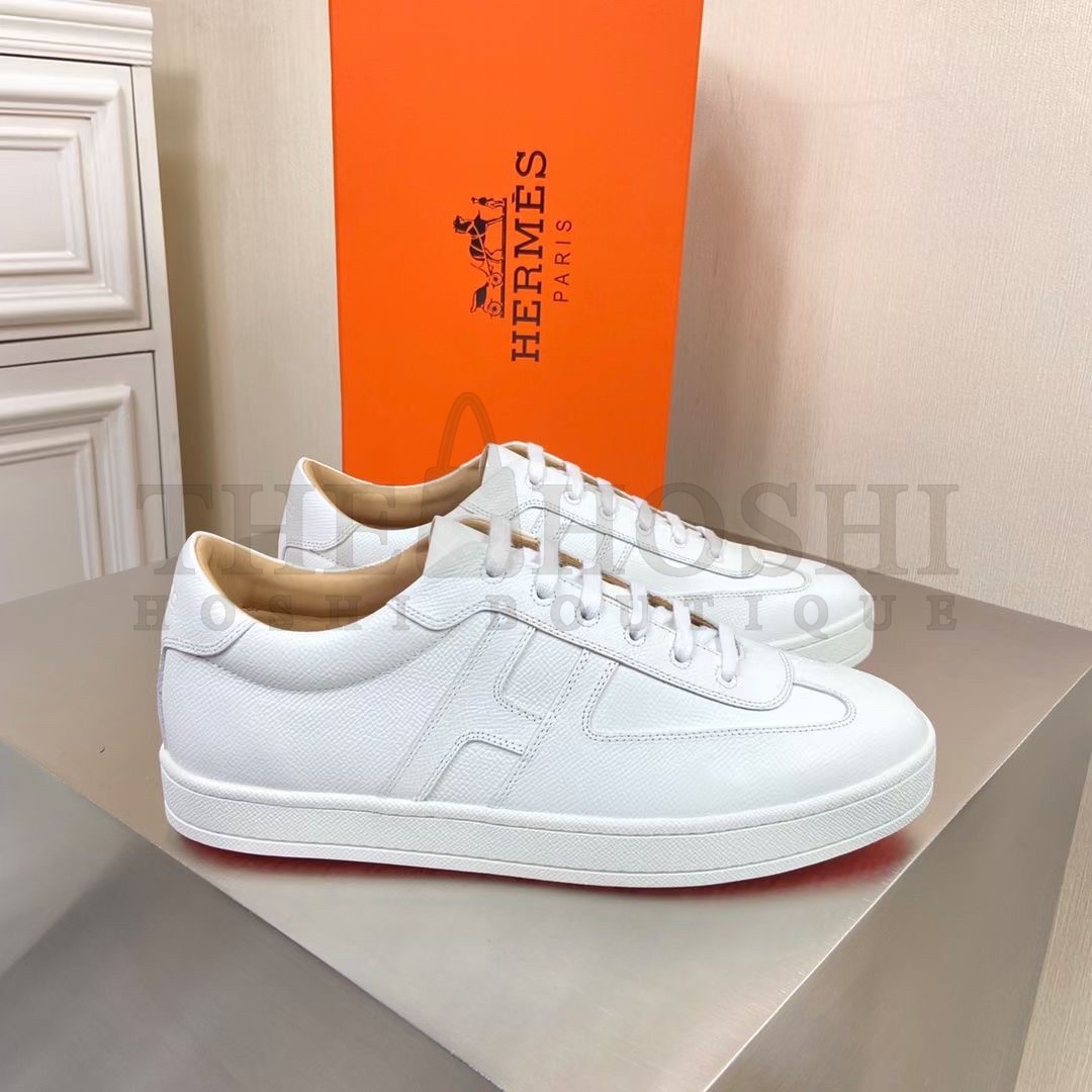 H**me5 Boomerang Sneakers In White Epsom Leather Master Quality