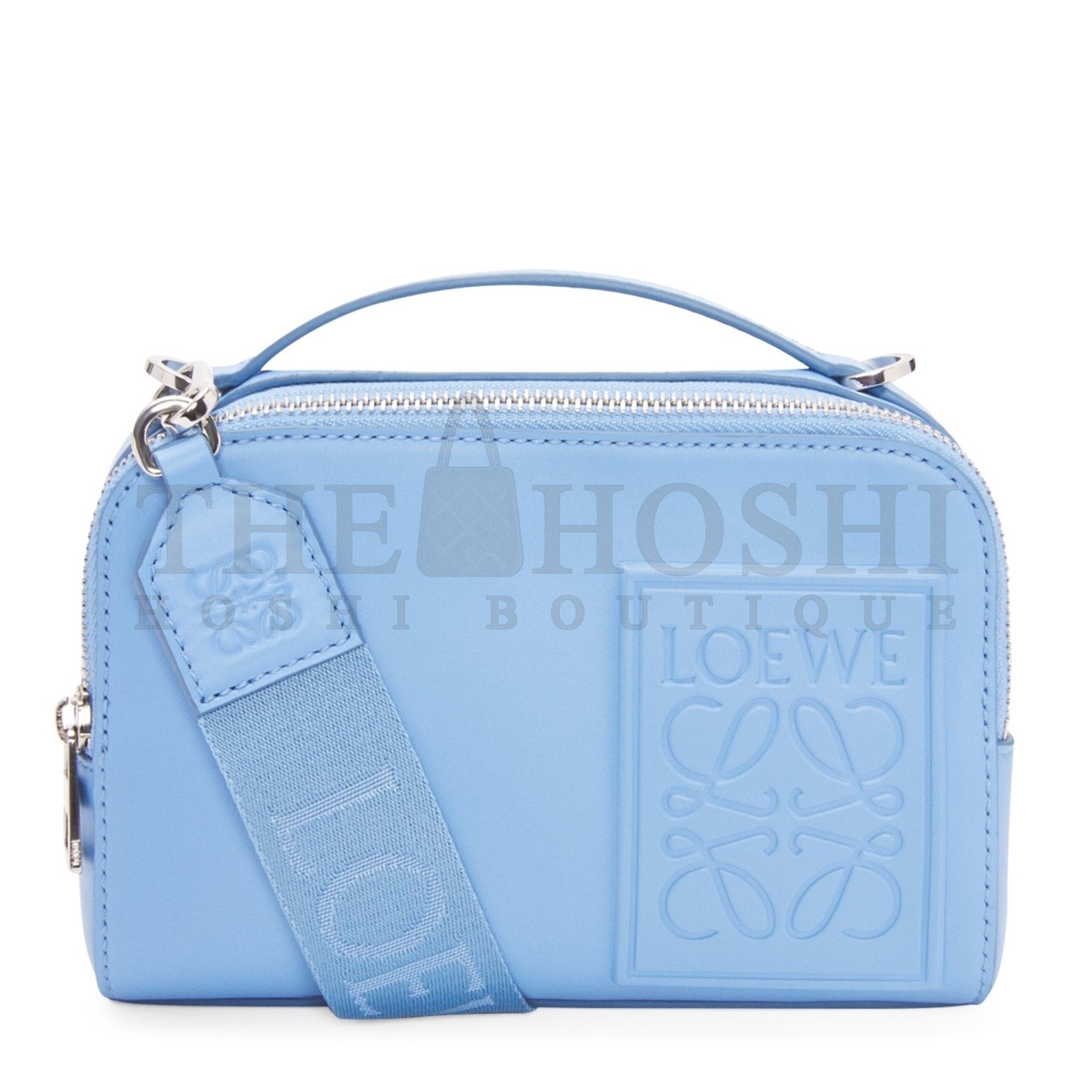 L0ew* Mini Camera Crossbody Bag in Blue Calfskin Master Quality