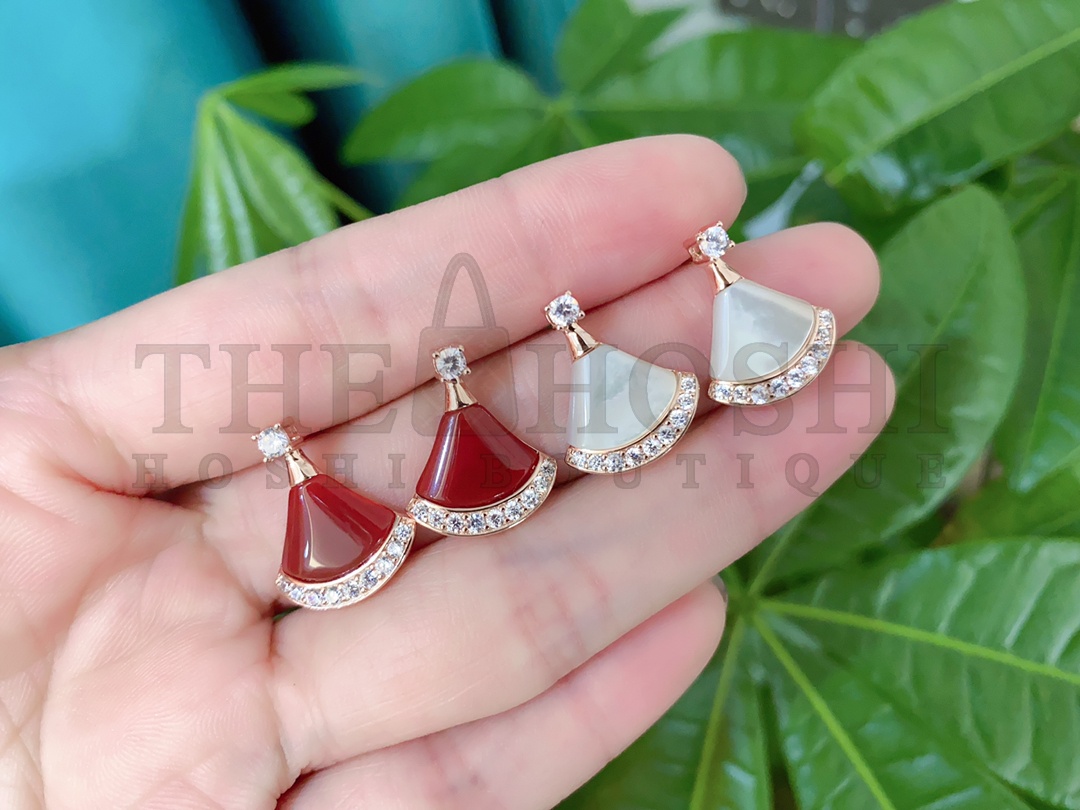 Bulgari DIVAS' DREAM EARRINGS, Red & White Master Quality