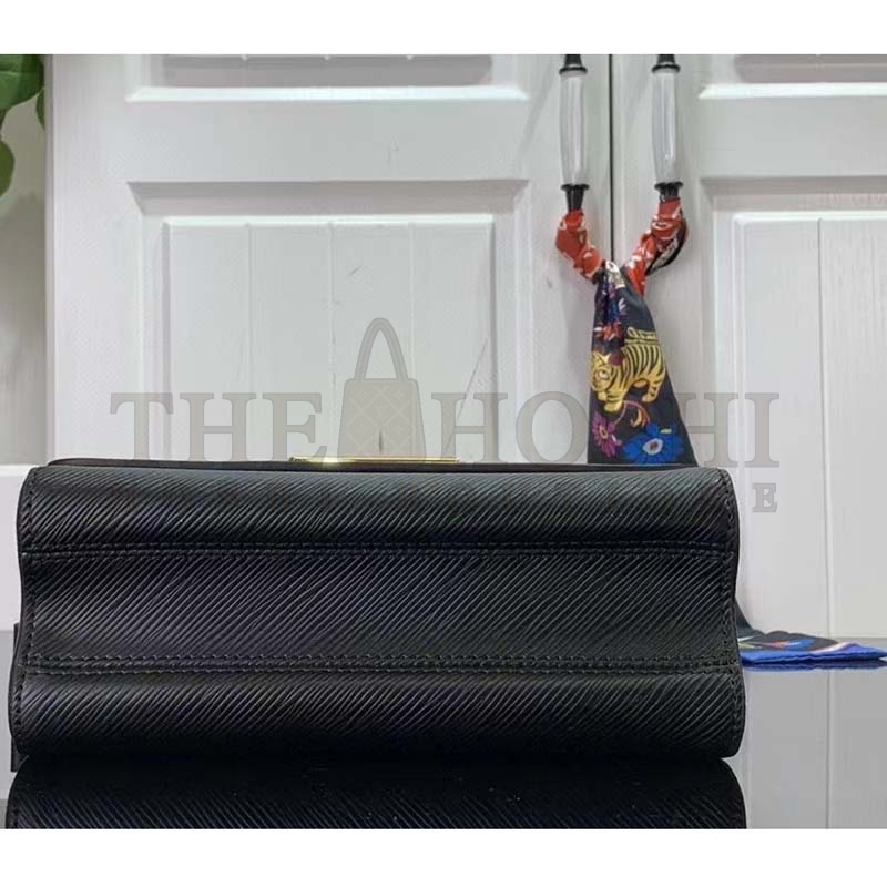 L0vis Vvtt0n LV Women Twist MM Lemon Handbag Black Epi Grained Cowhide Master Quality