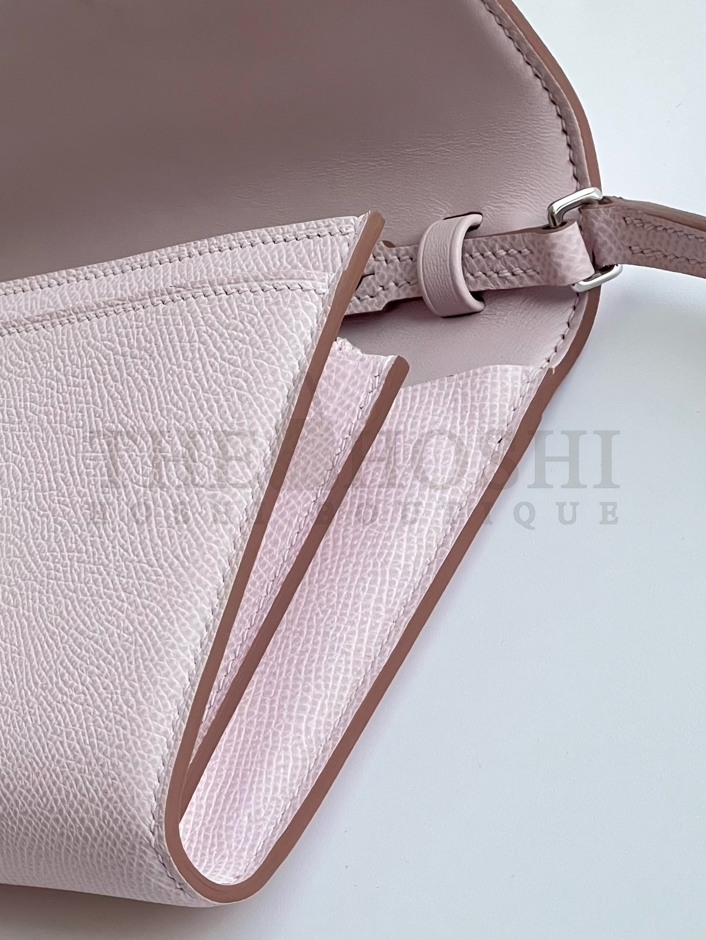 H**me5 Constance To Go Wallet in Mauve Pale Epsom Calfskin Master Quality