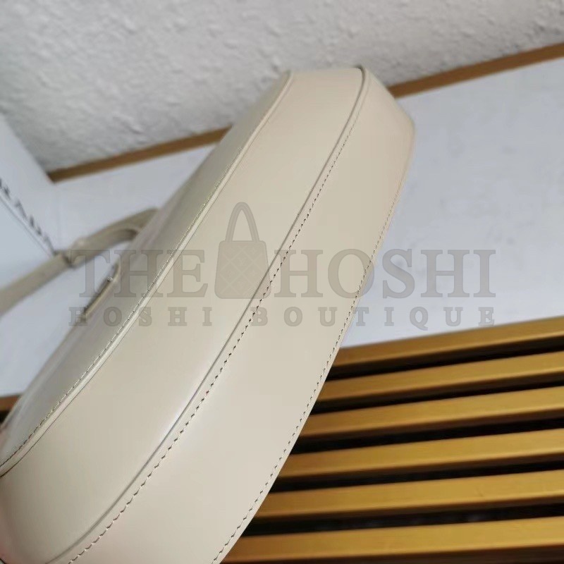 Pra*a Cleo Shoulder Large Bag In Beige Brushed Leather Master Quality