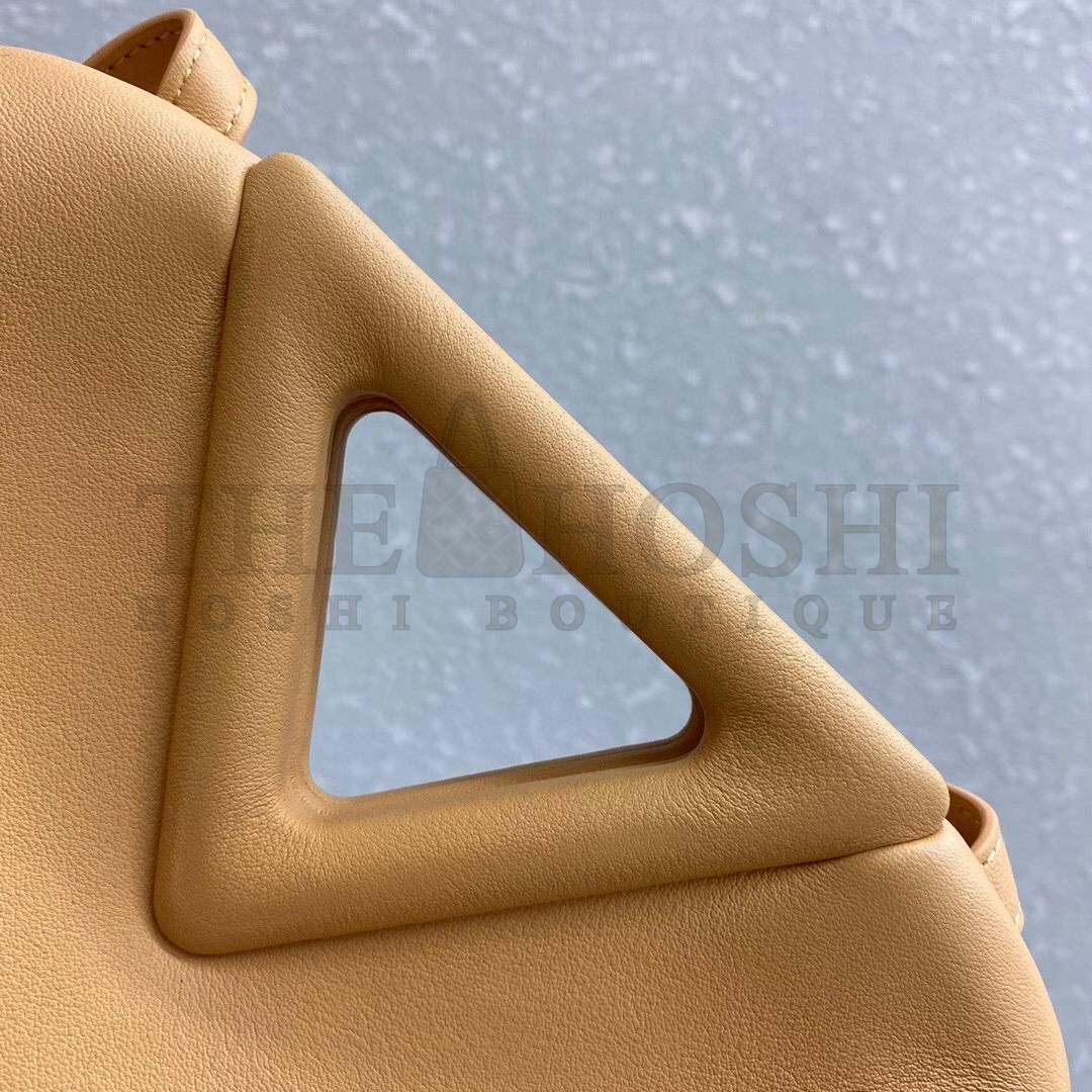 B0tt*ga Ven*ta Small Point Top Handle Bag In Beige Leather Master Quality
