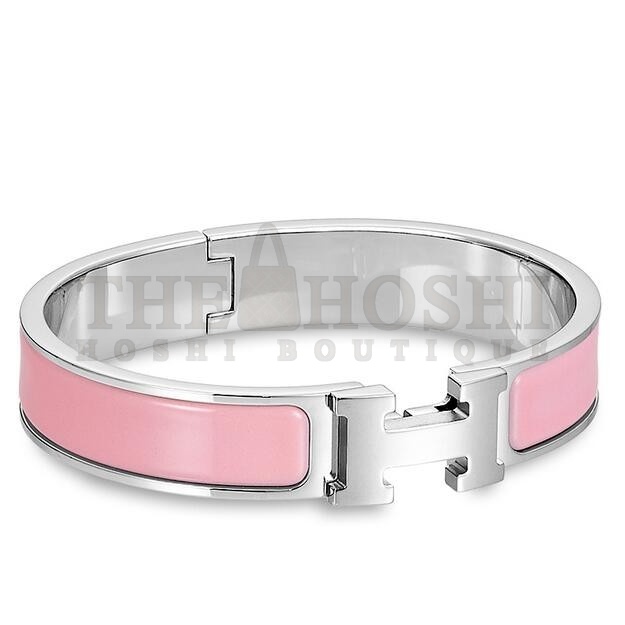 H**me5 Pink Enamel Clic H PM Bracelet Master Quality