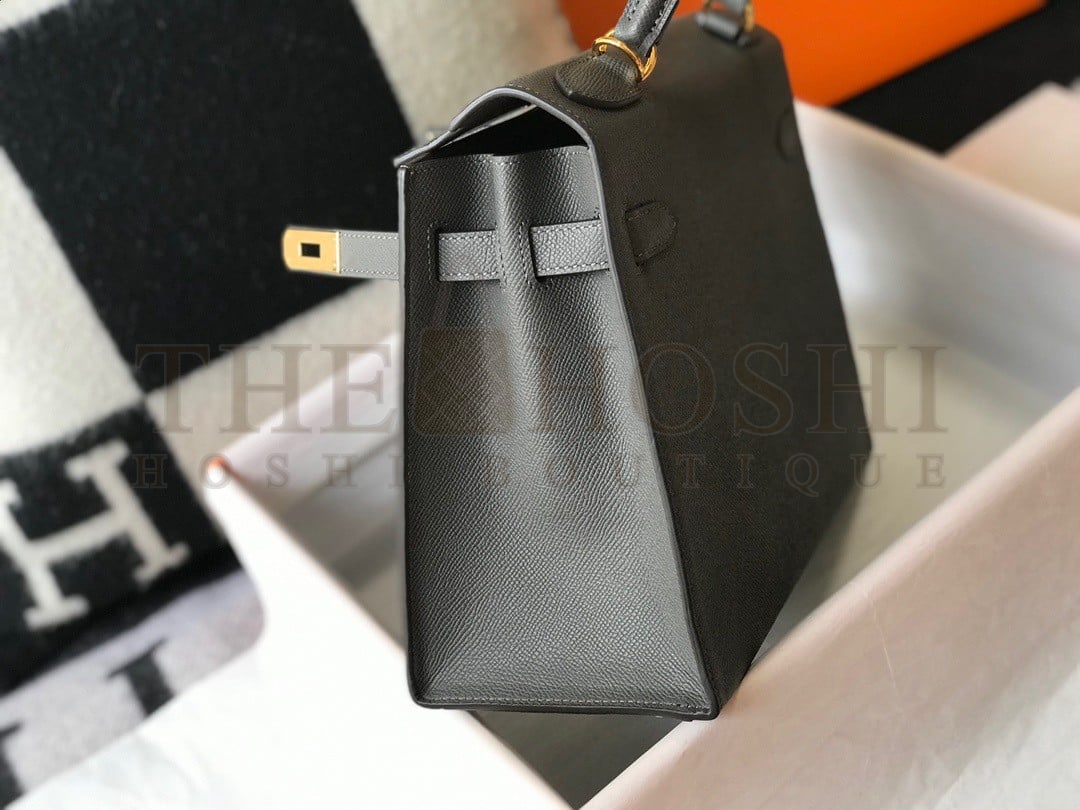 H**me5 Kelly 25cm Sellier Bag in Ardoise Epsom Calfskin GHW Master Quality