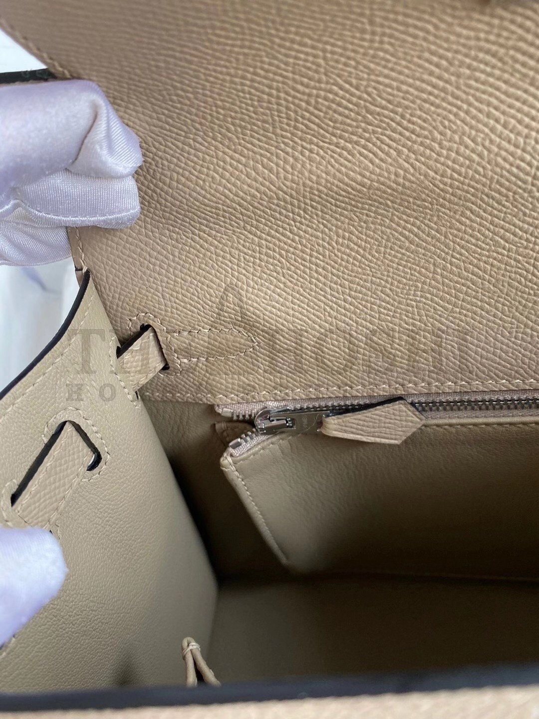 H**me5 Kelly Sellier 25 Handmade Bag In Trench Epsom Calfskin Master Quality