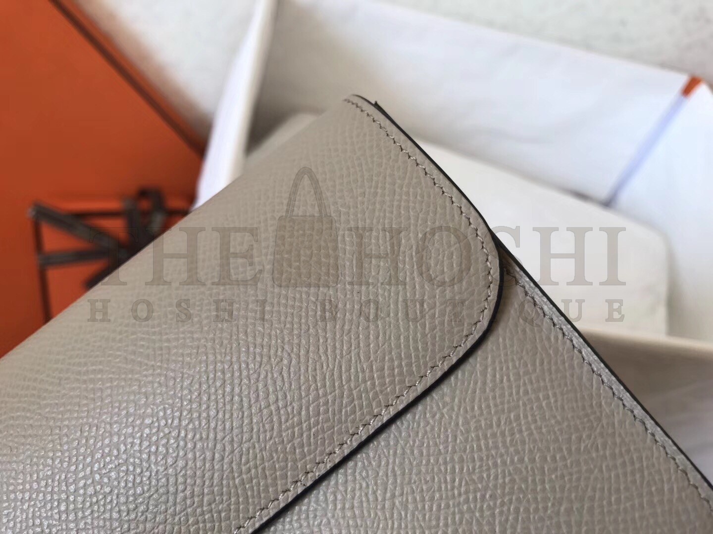 H**me5 Grey Epsom Constance Long Wallet Master Quality