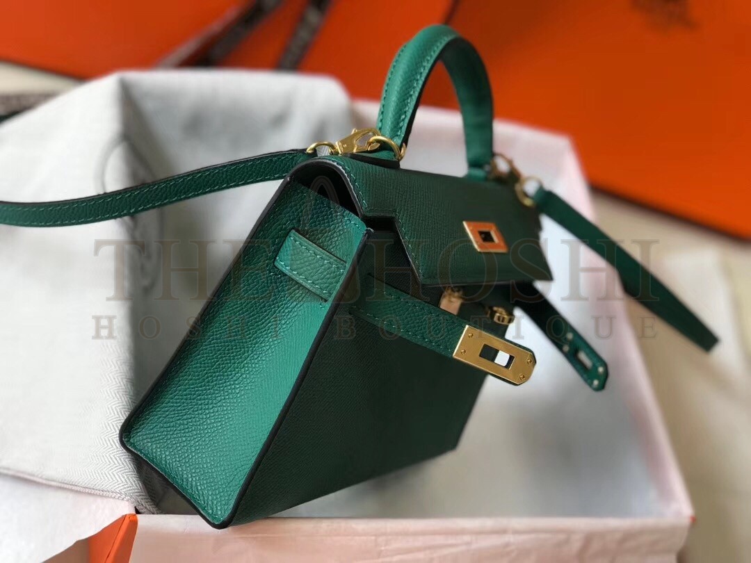 H**me5 Kelly Mini II Bag In Malachite Epsom Leather Master Quality