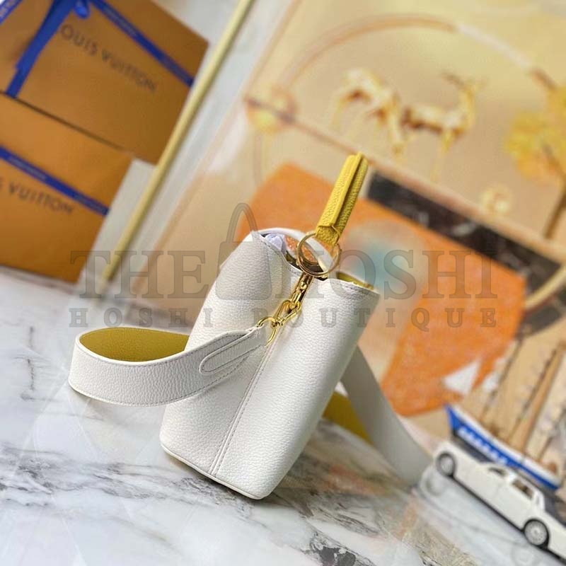 L0vis Vvtt0n LV Women Capucines BB Handbag White Taurillon Leather Master Quality