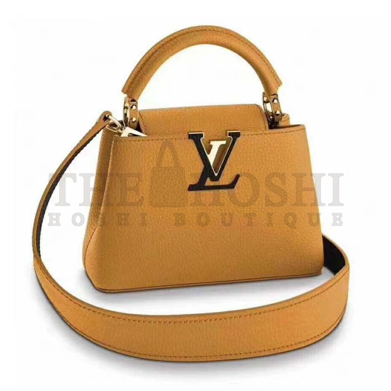 L0vis Vvtt0n LV Women Capucines Mini Handbag Jewel-Tone Taurillon Leather Master Quality