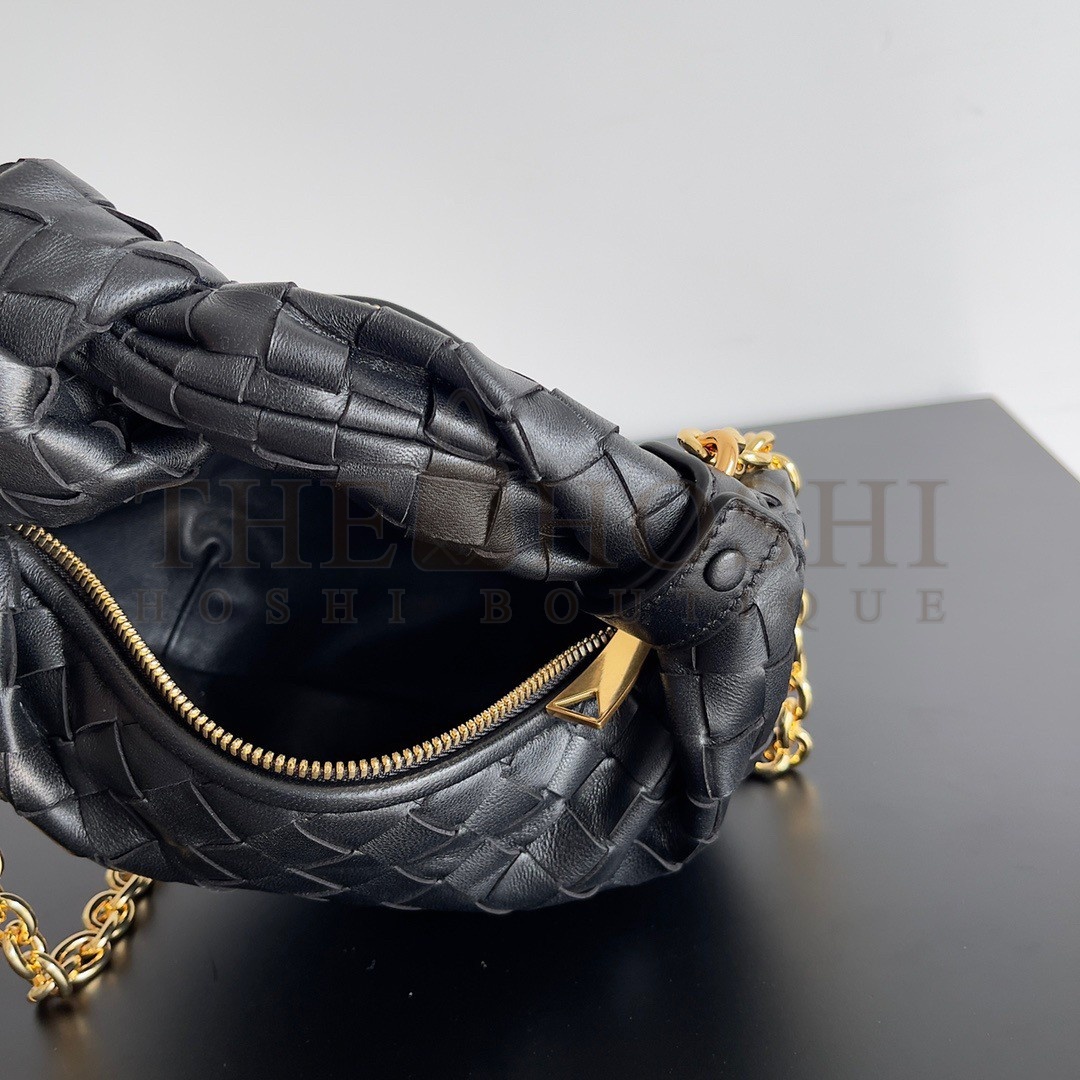 B0tt*ga Ven*ta Mini Jodie Chain Bag In Black Intrecciato Lambskin Master Quality