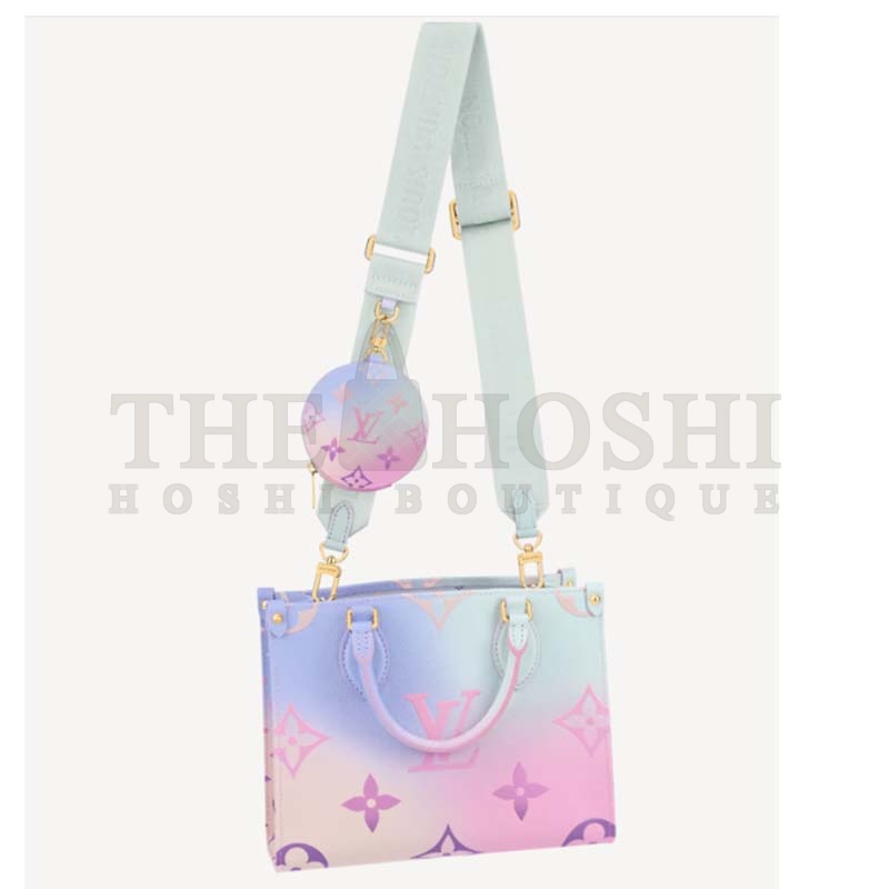 L0vis Vvtt0n LV Women Onthego PM Tote Sunrise Pastel Monogram Coated Canvas Master Quality