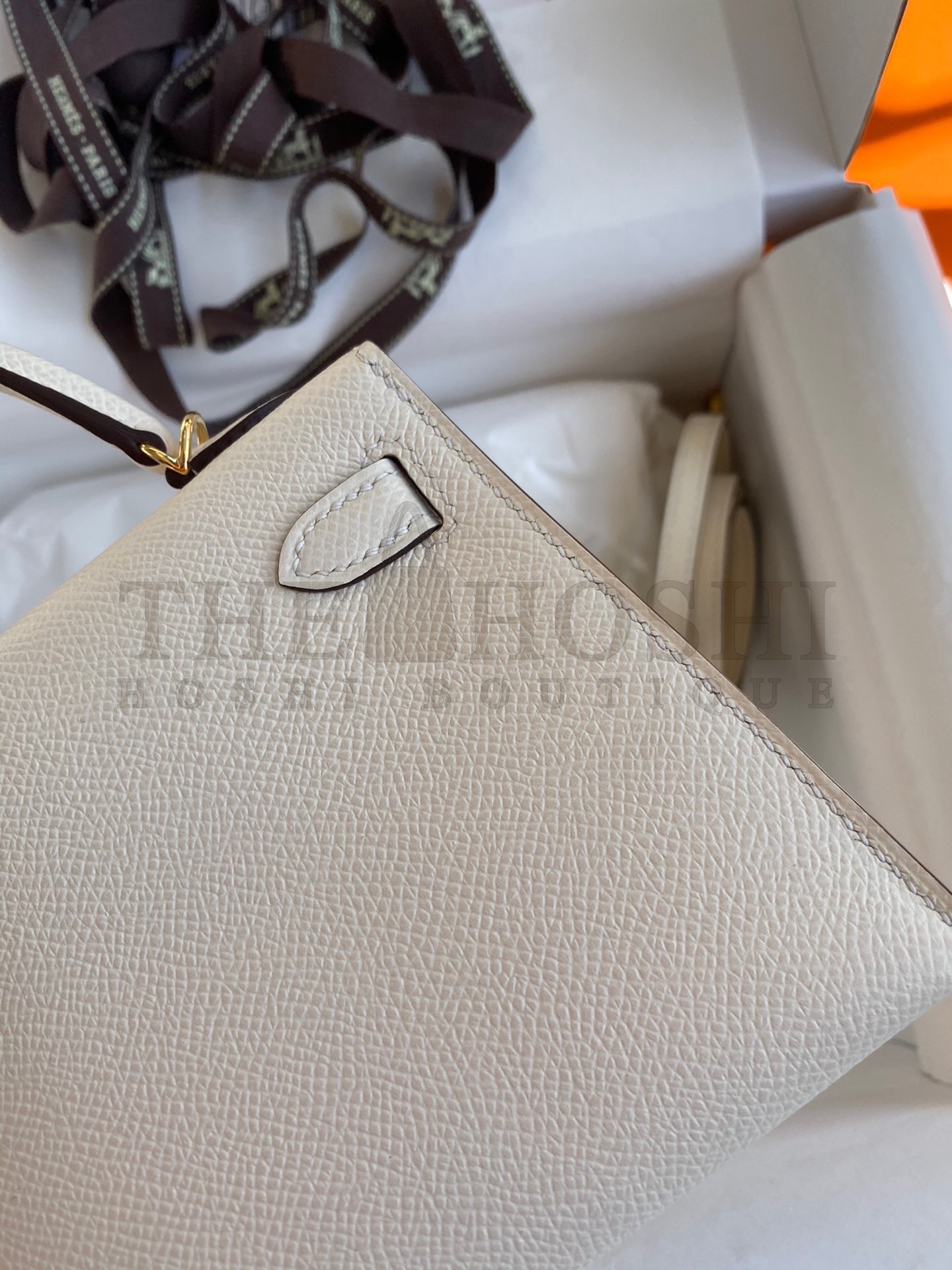 H**me5 Kelly Mini II Sellier Handmade Bag In Nata Epsom Calfskin Master Quality