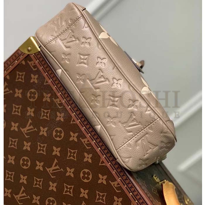 L0vis Vvtt0n LV Women Trianon PM Bag Beige Embossed Grained Cowhide Leather Master Quality