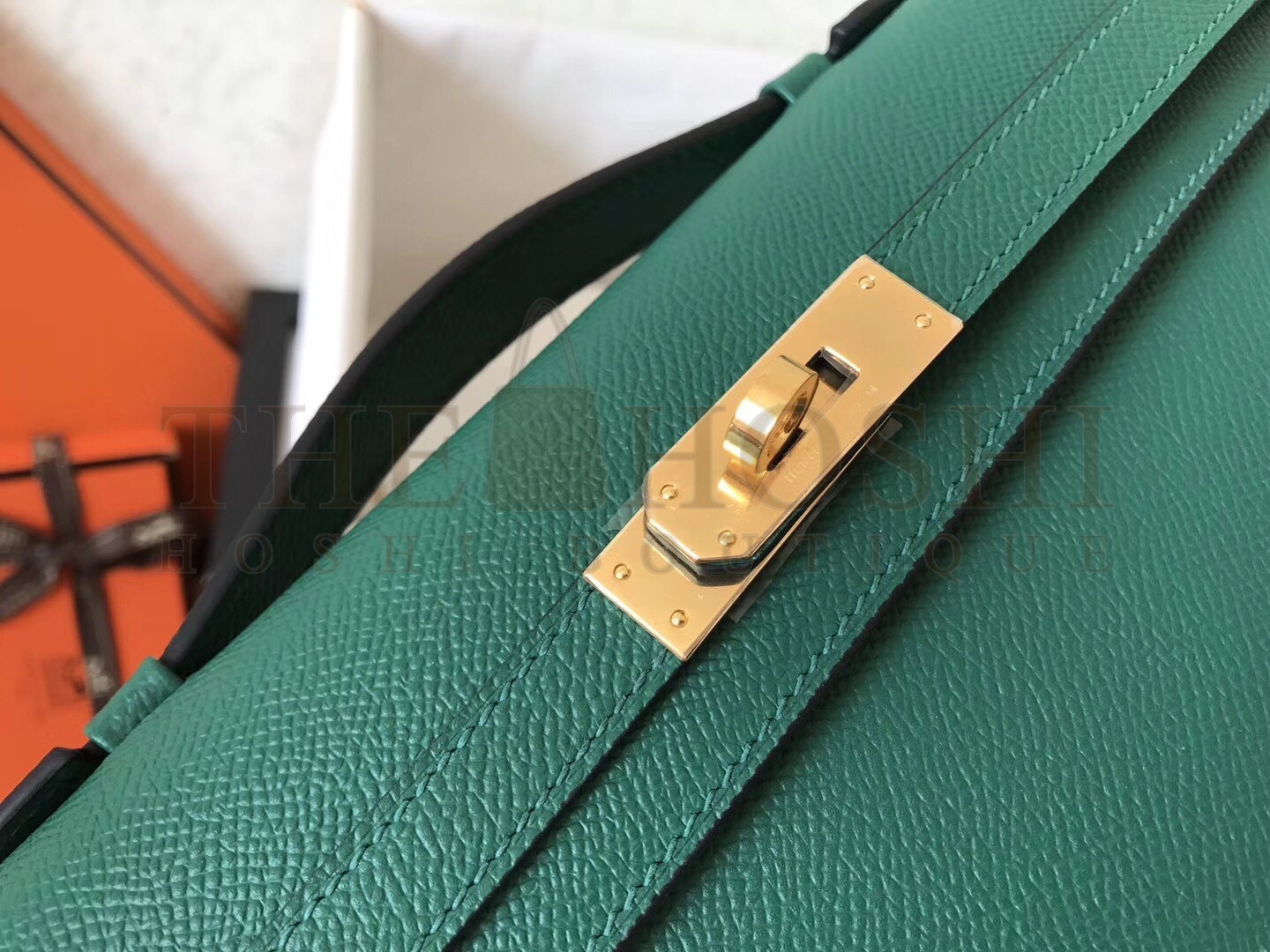 H**me5 Malachite Epsom Kelly Cut Handmade Bag Master Quality