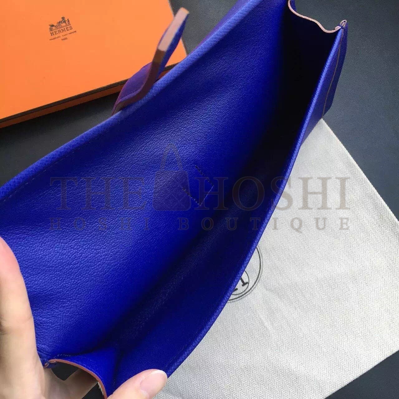 H**me5 Blue Electric Epsom Jige Elan 29 Clutch Bag Master Quality